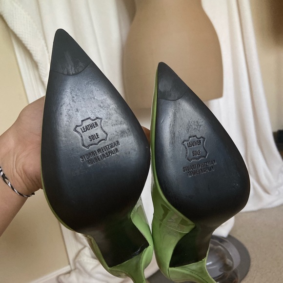 Stuart Weitzman Green Pointed Heel - Picture 3 of 4
